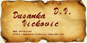 Dušanka Vicković vizit kartica
